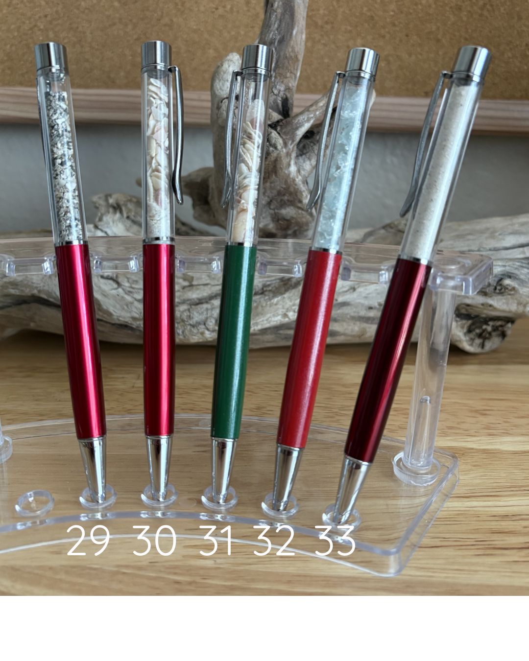 Sea Glass & Shell Pens