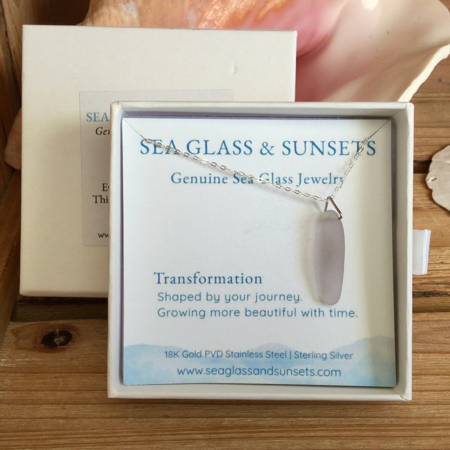 Lavender Drift – Genuine Light Purple Sea Glass Necklace