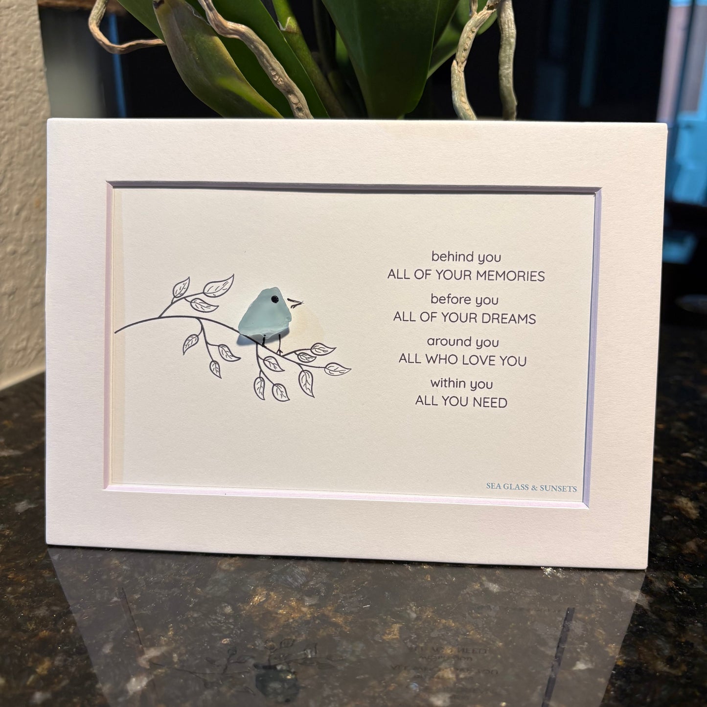 A New Journey – Genuine Sea Glass Art