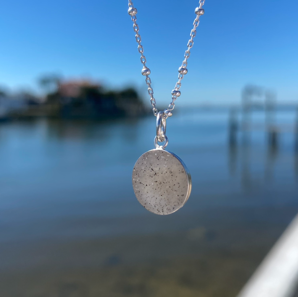 Dunedin, Florida Gulf Coast Sand Necklace | Sterling Silver