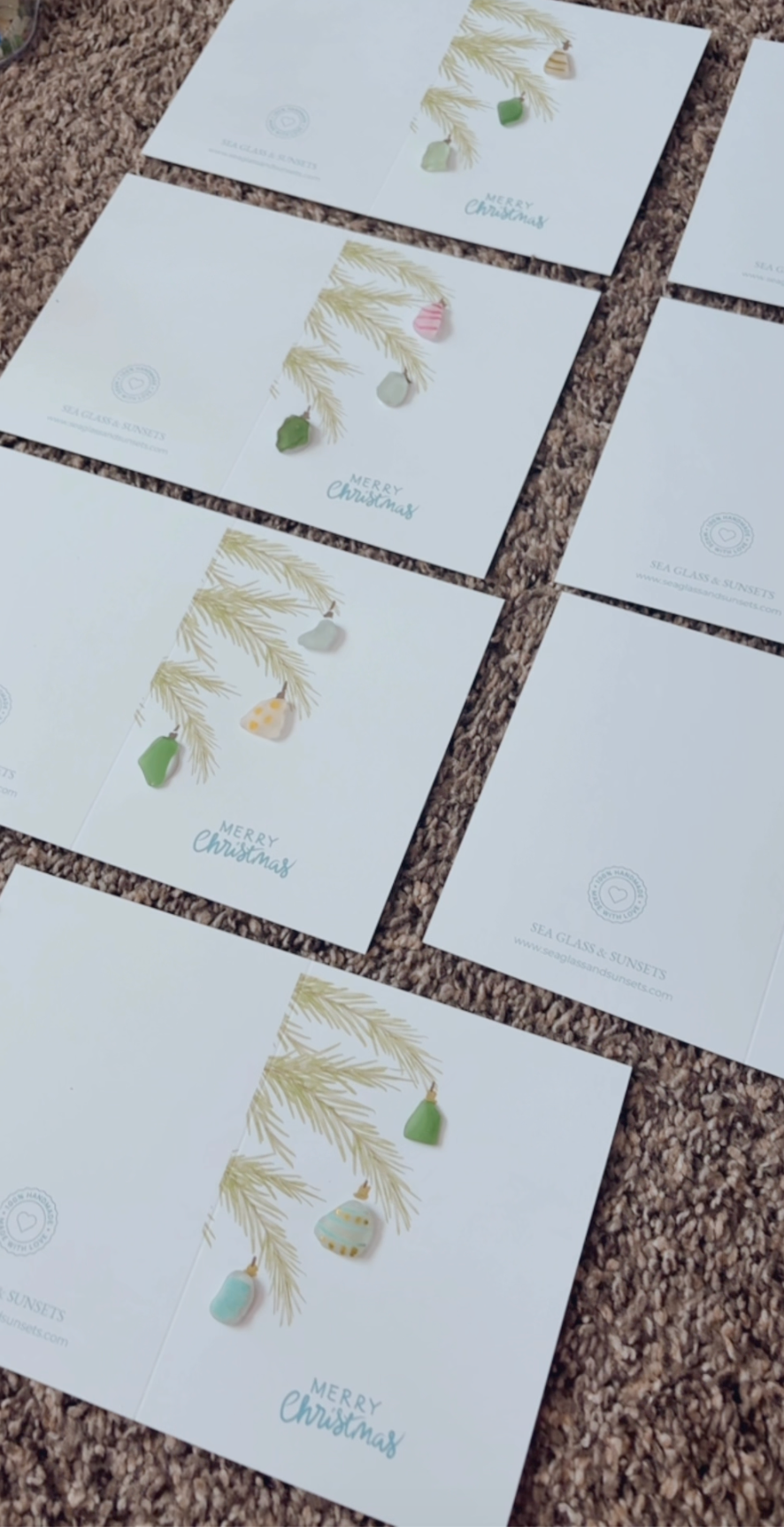 Sea Glass Ornaments Greeting Card