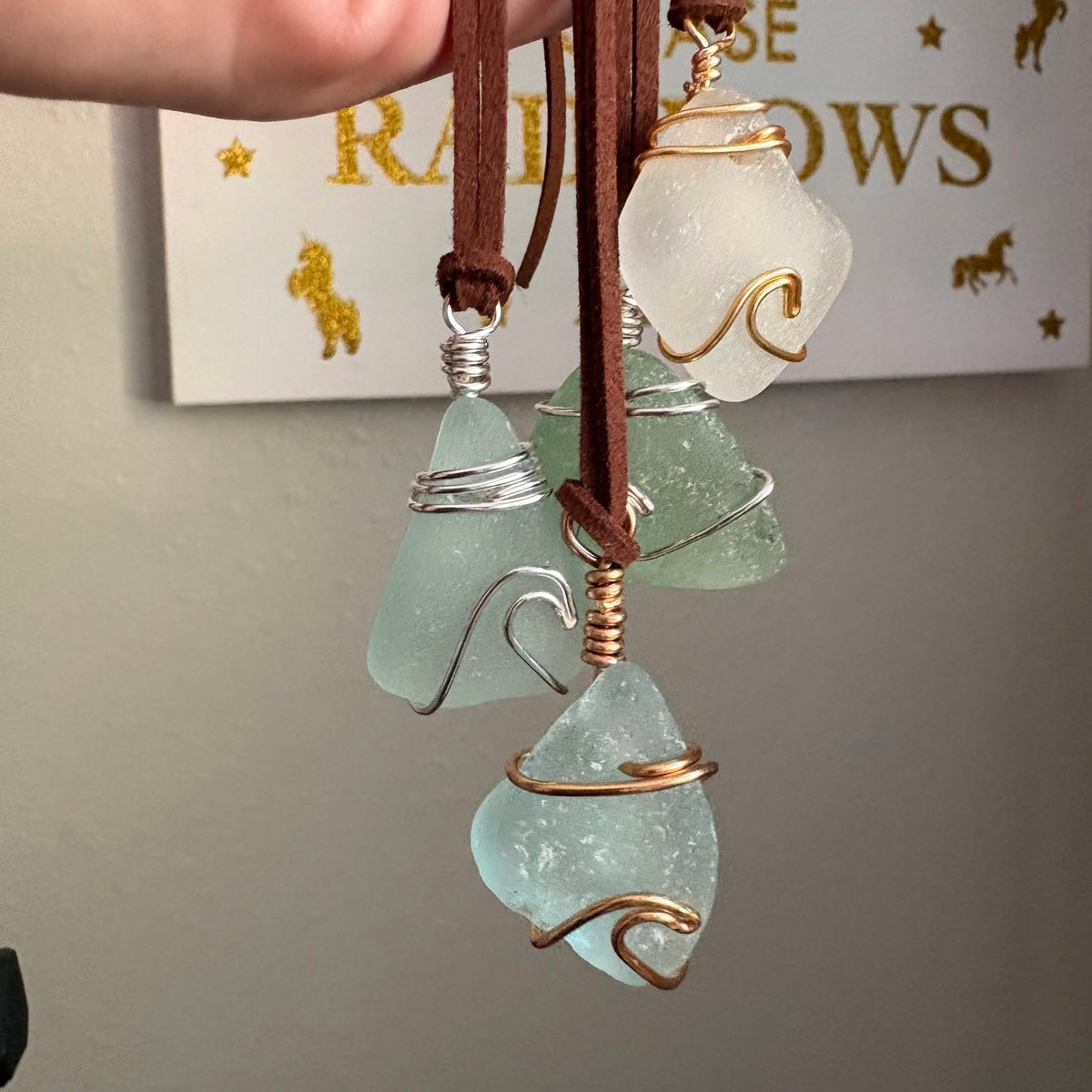 DIY Sea Glass Wave Necklace Kit