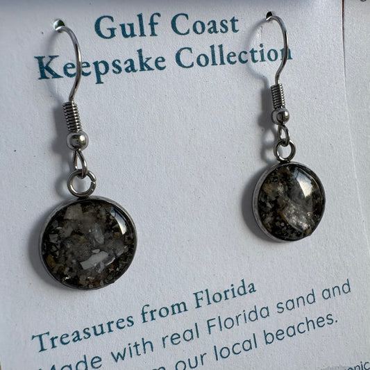 Florida Gulf Coast Sand & Crushed Shell Drop Earrings – Stainless Steel 5