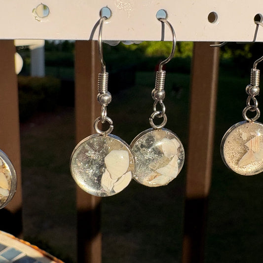 Florida Gulf Coast Sand & Crushed Shell Drop Earrings – Stainless Steel 7