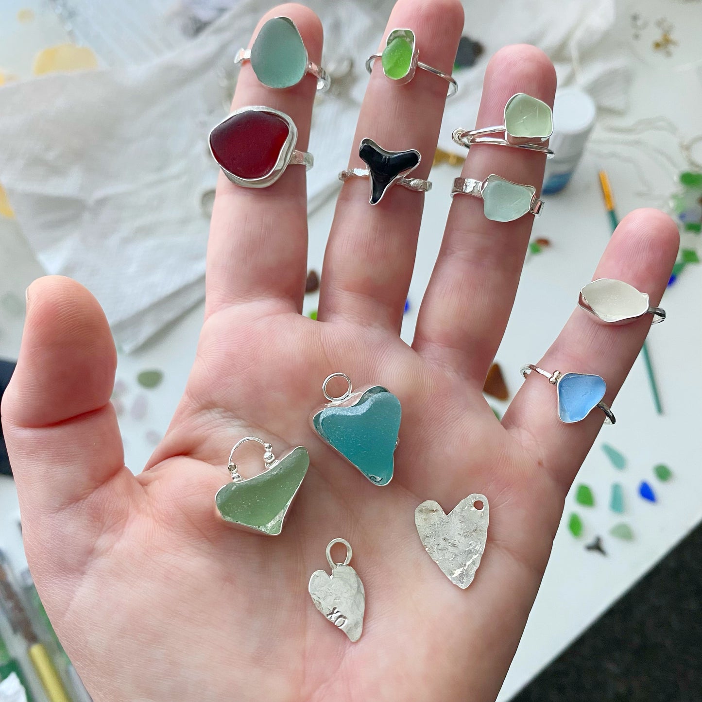 Sharks Tooth Bezel Ring – Sterling Silver (Size 7.5)