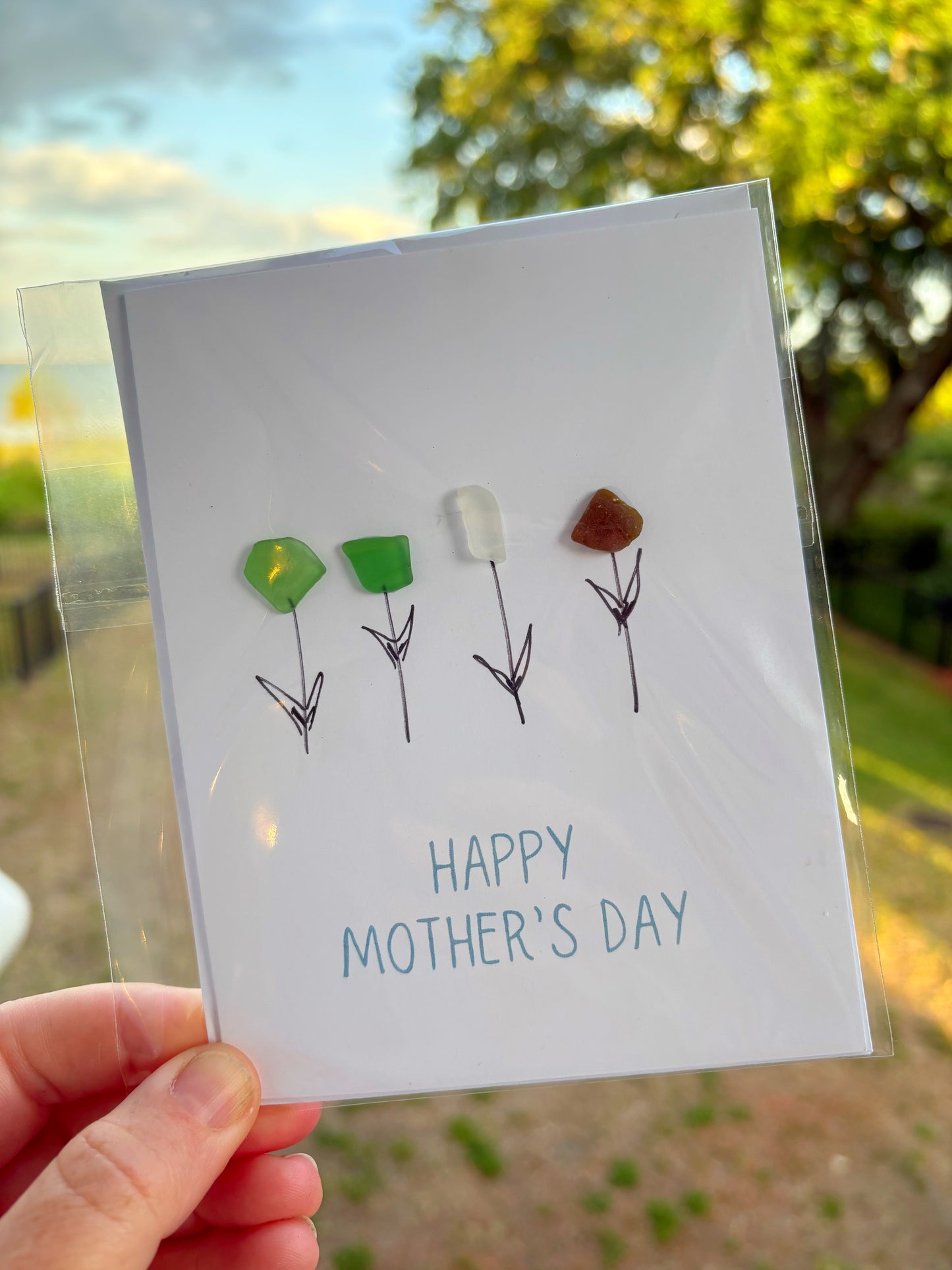 Sea Glass Mother’s Day Greeting Card