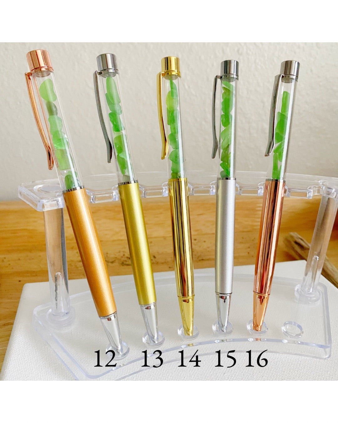 Sea Glass & Shell Pens  (The St. Patrick's Day Collection)