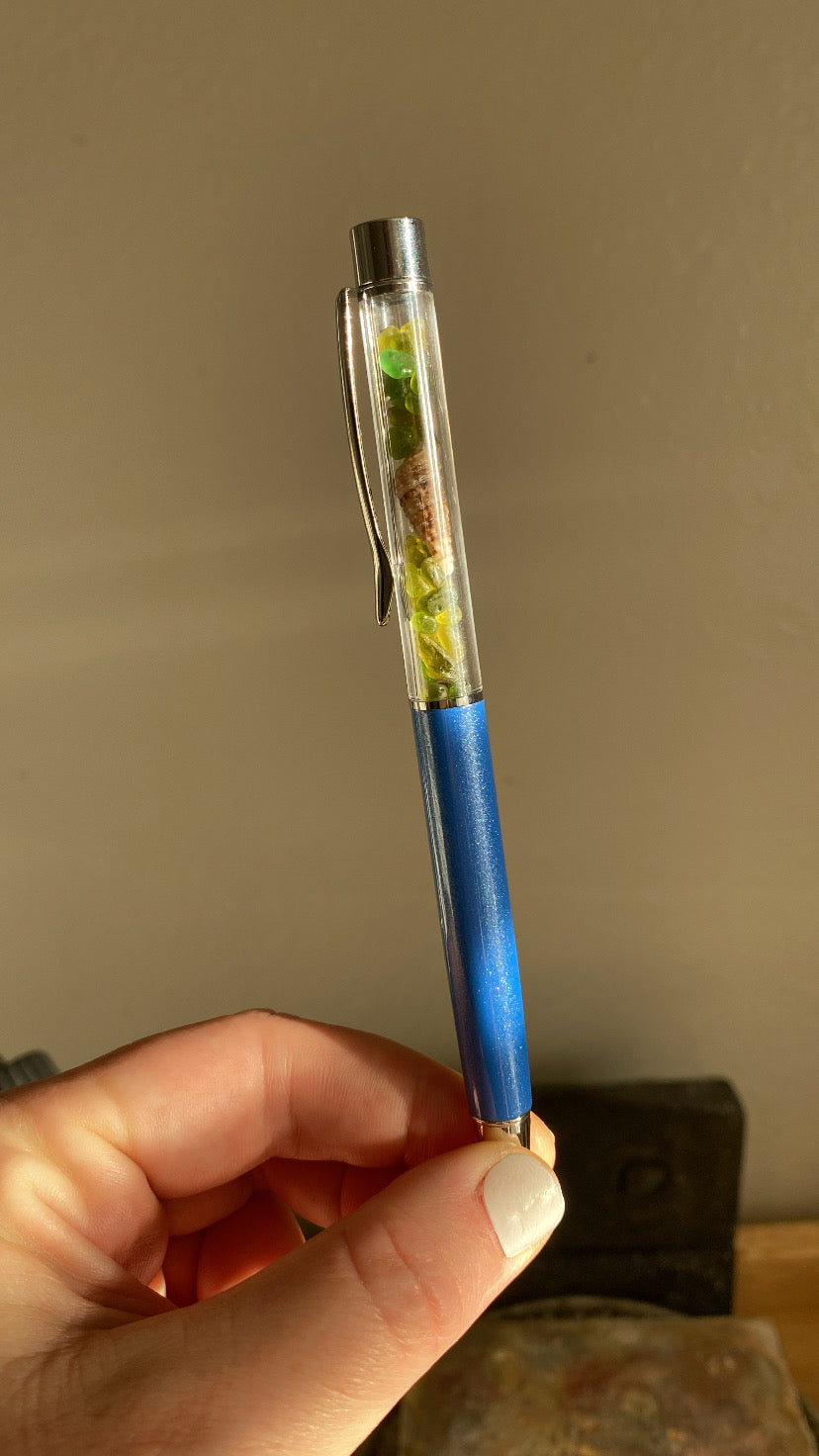 Sea Glass & Shell Pens
