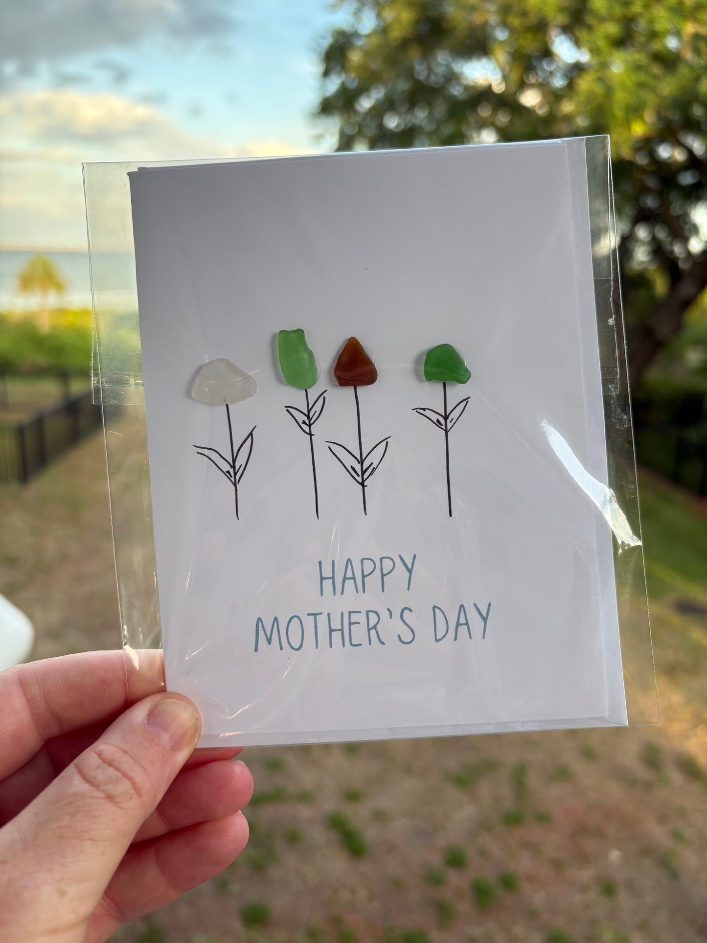 Sea Glass Mother’s Day Greeting Card