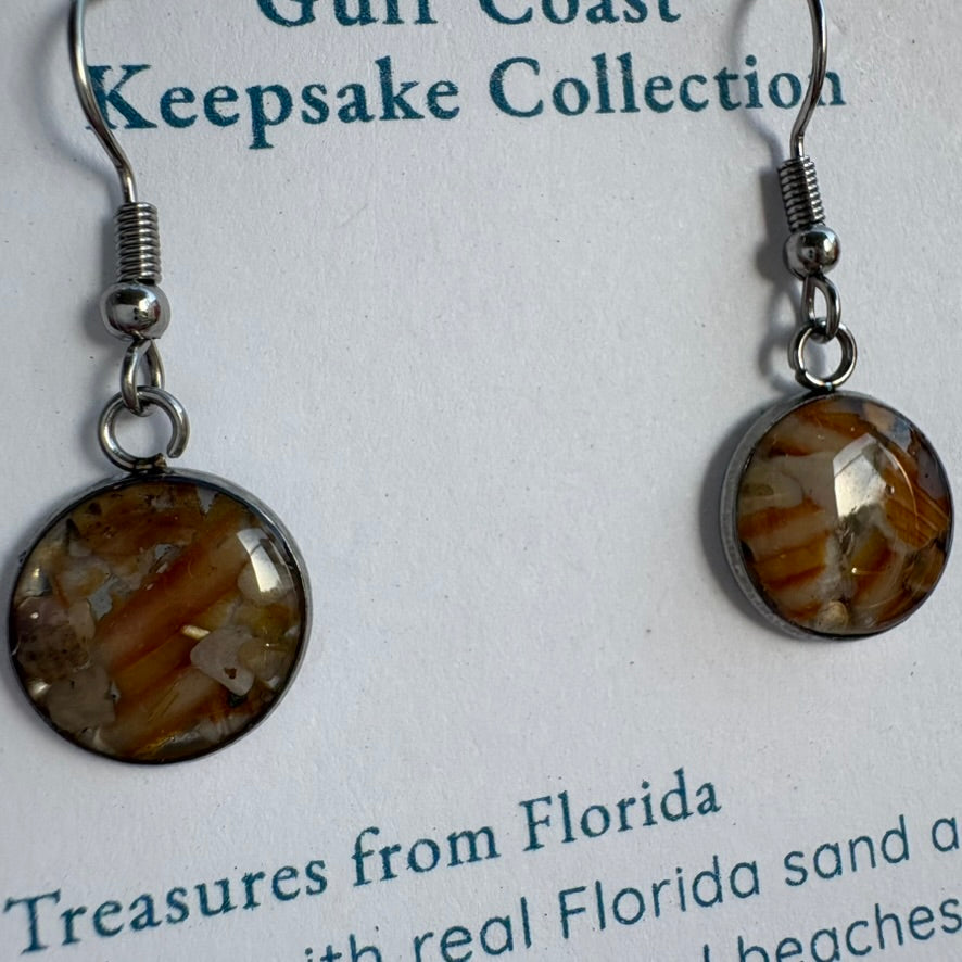 Florida Gulf Coast Sand & Crushed Shell Drop Earrings – Stainless Steel 3