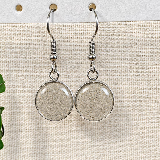 Florida Gulf Coast Sand & Crushed Shell Drop Earrings – Stainless Steel 11