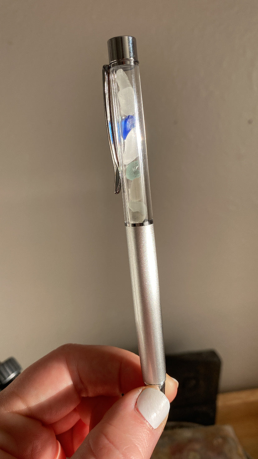 Sea Glass & Shell Pens