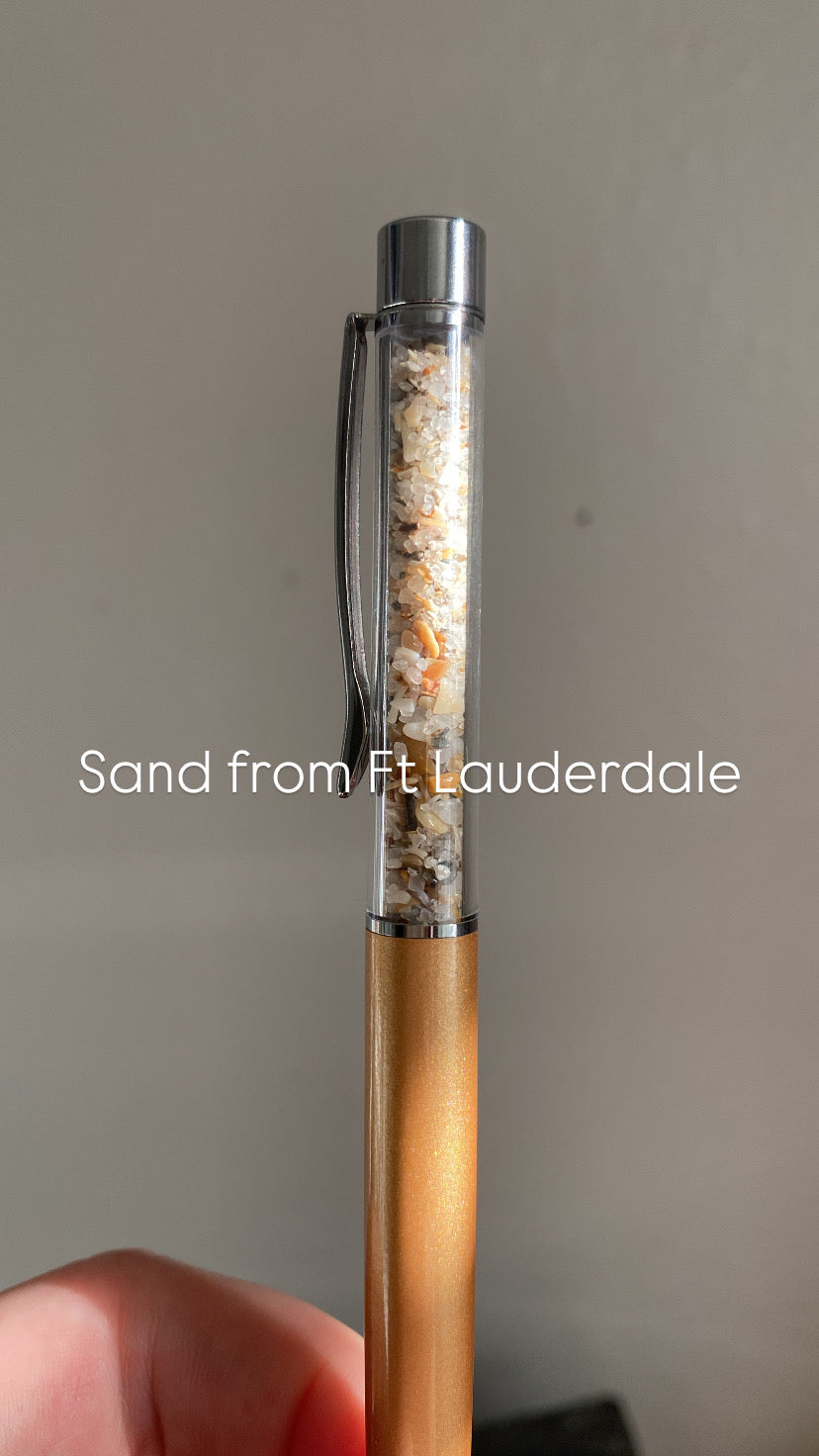 Sea Glass & Shell Pens