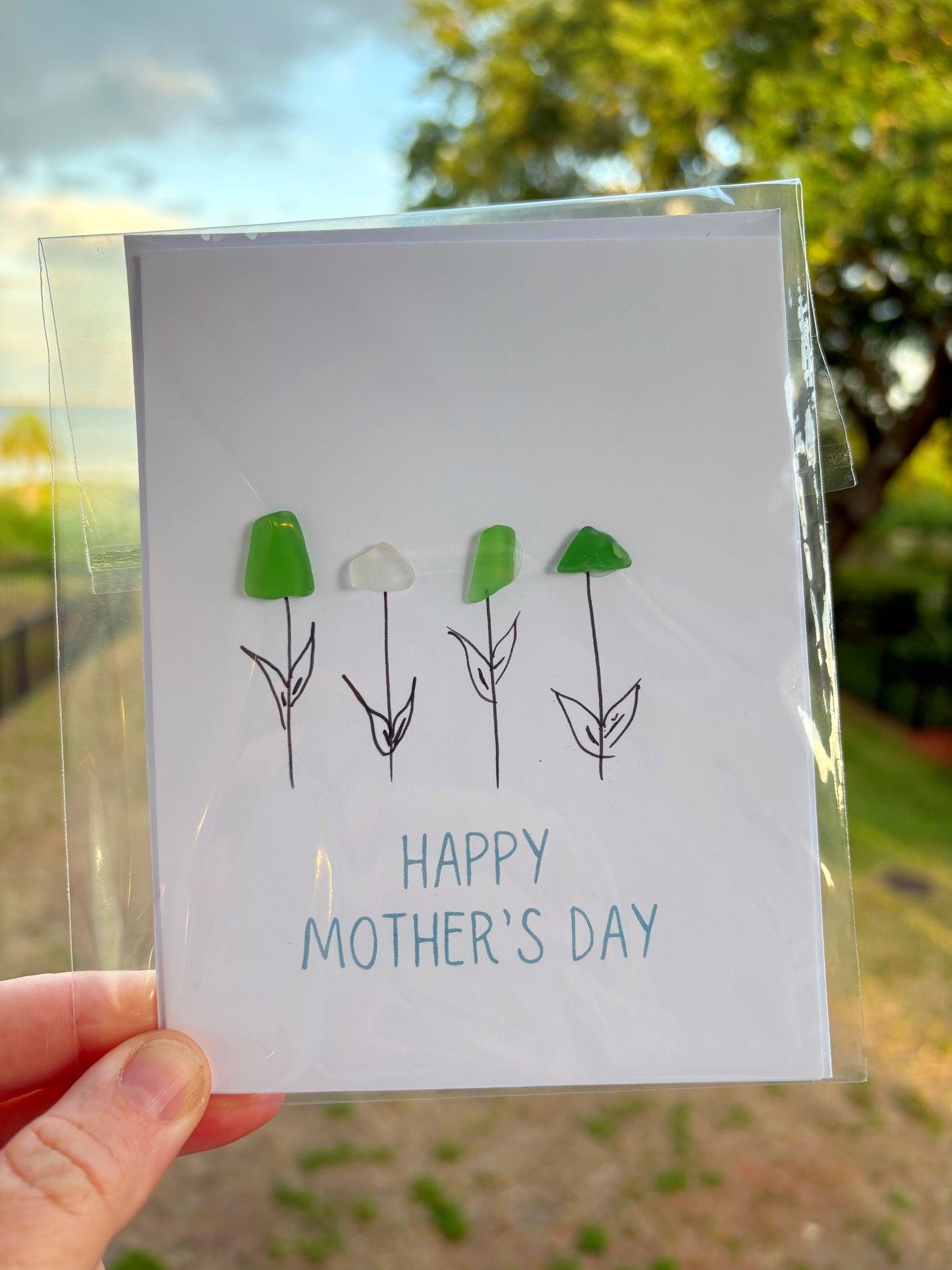 Sea Glass Mother’s Day Greeting Card