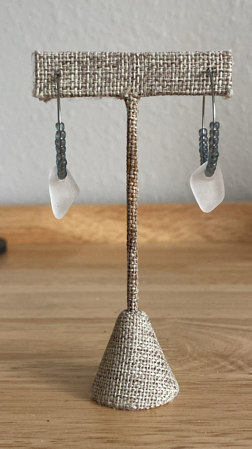 Sea Glass Hoop Earrings