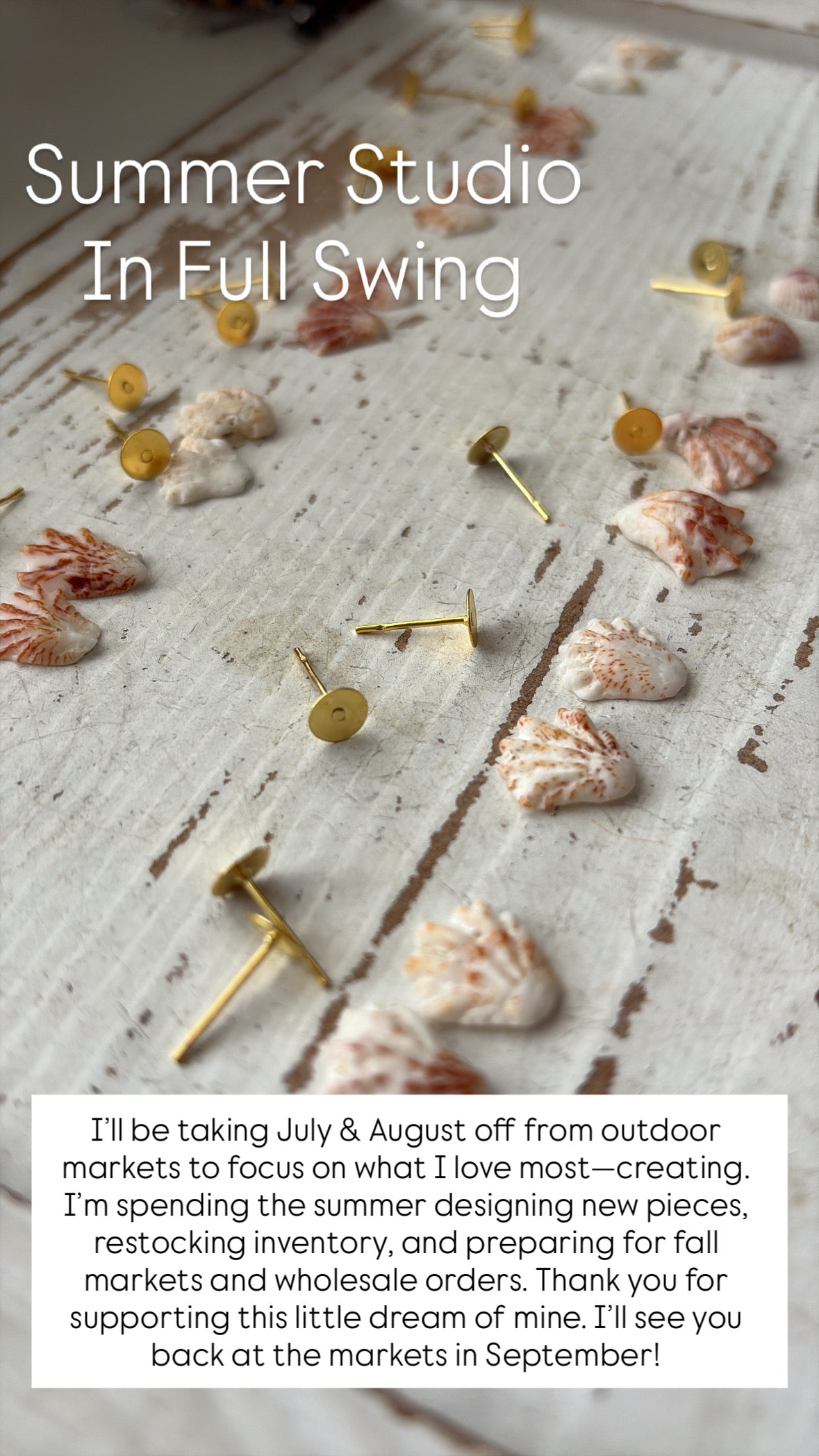 Kitten Paw Shell Stud Earrings