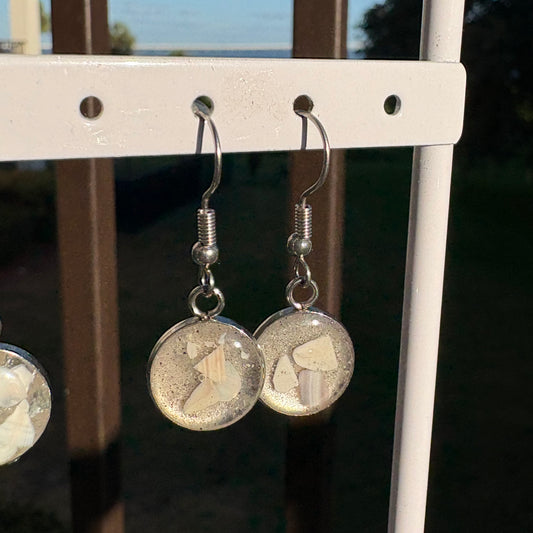 Florida Gulf Coast Sand & Crushed Shell Drop Earrings – Stainless Steel 8
