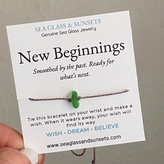 Sea Glass Wish Bracelets | New Beginnings