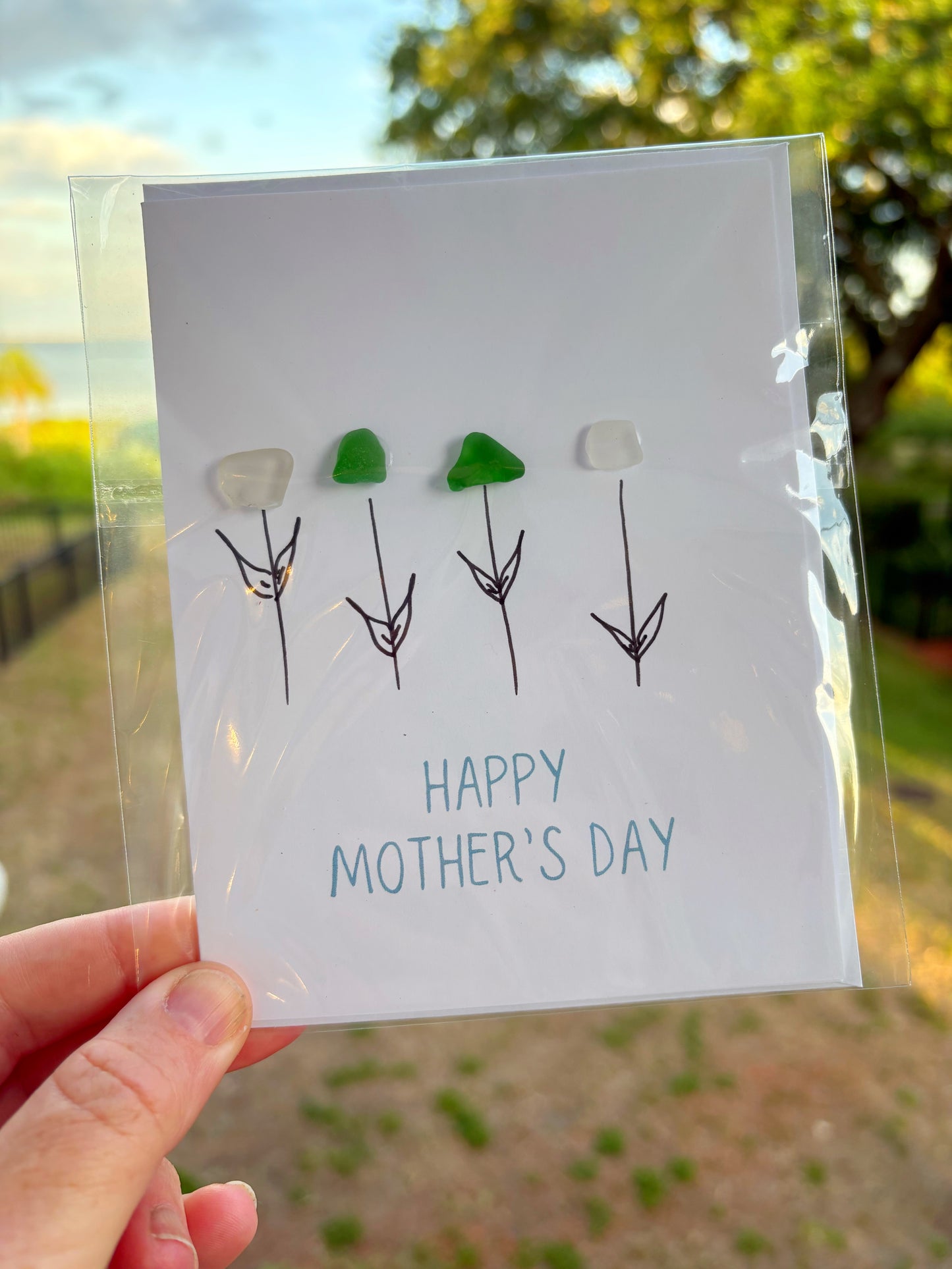 Sea Glass Mother’s Day Greeting Card