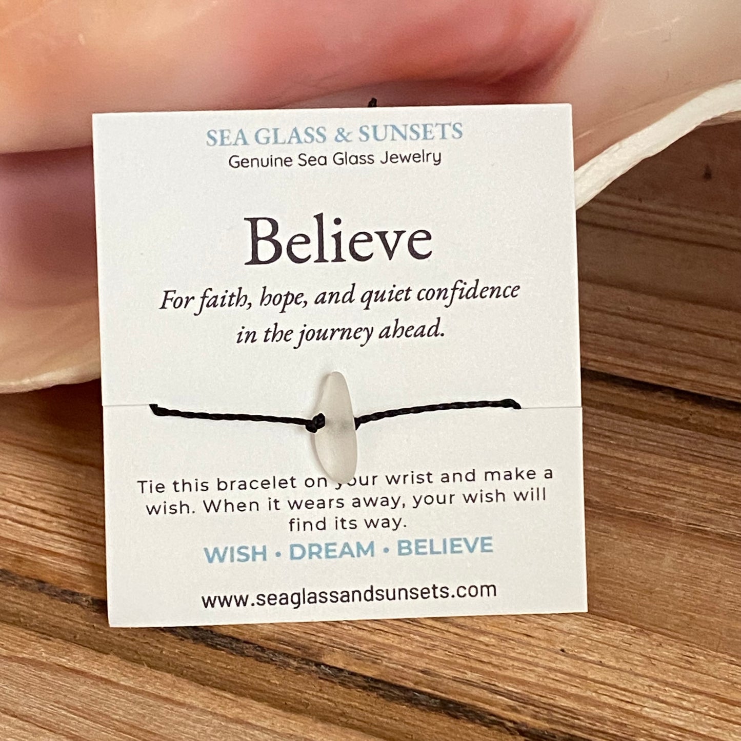 Sea Glass Wish Bracelets | BELIEVE