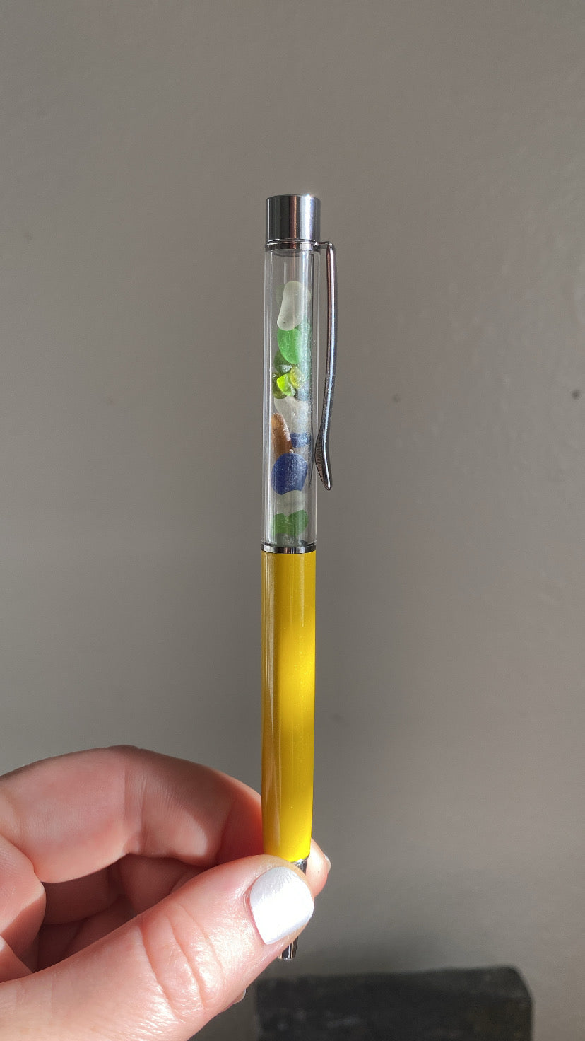 Sea Glass & Shell Pens