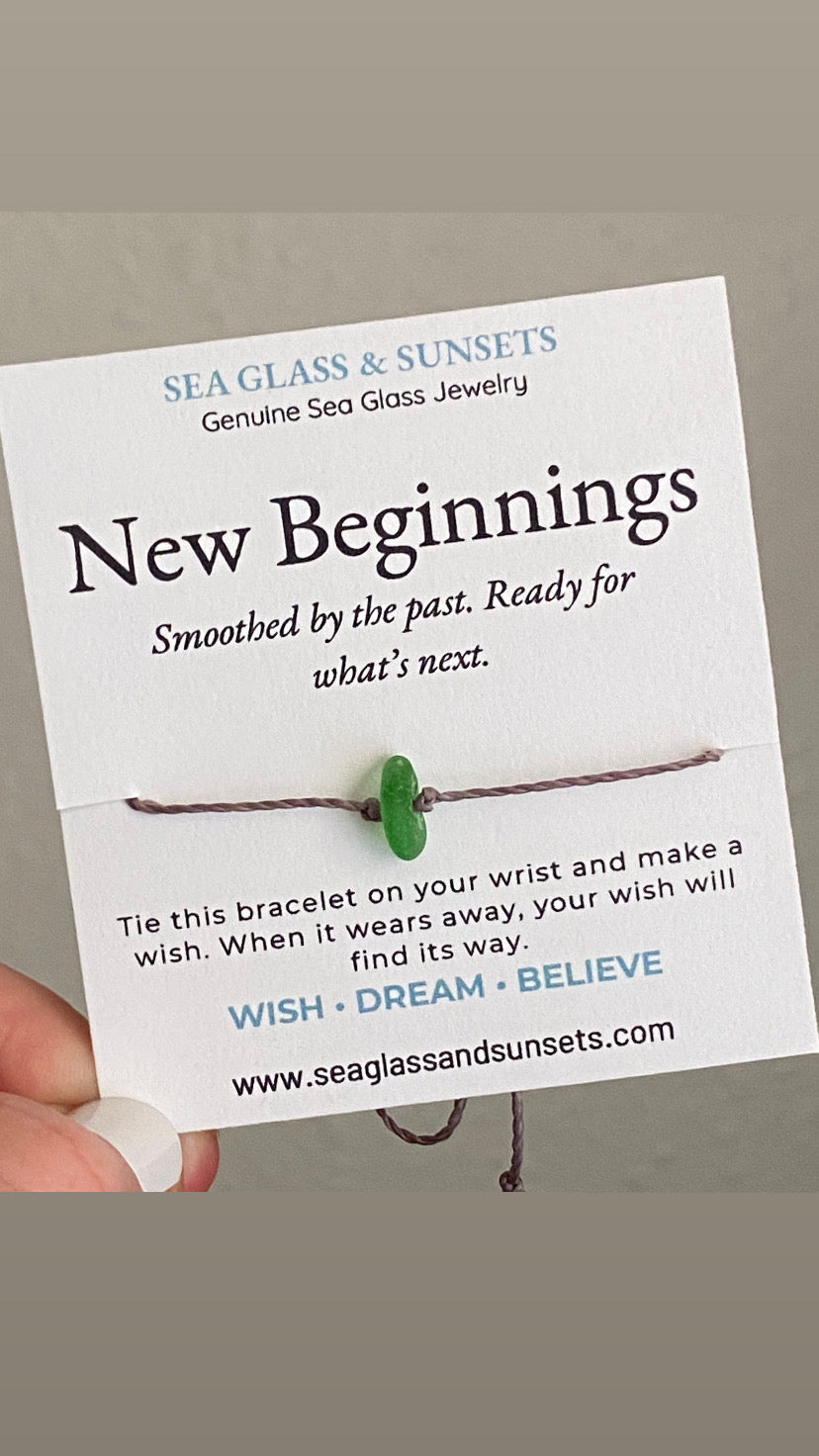 Sea Glass Wish Bracelets | New Beginnings