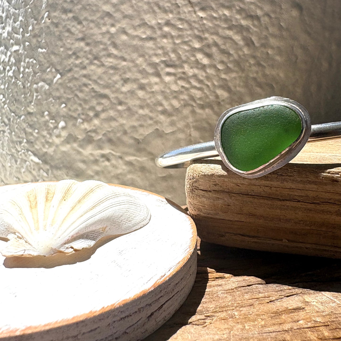 Nature's Promise Cuff | Kelly Green Sea Glass