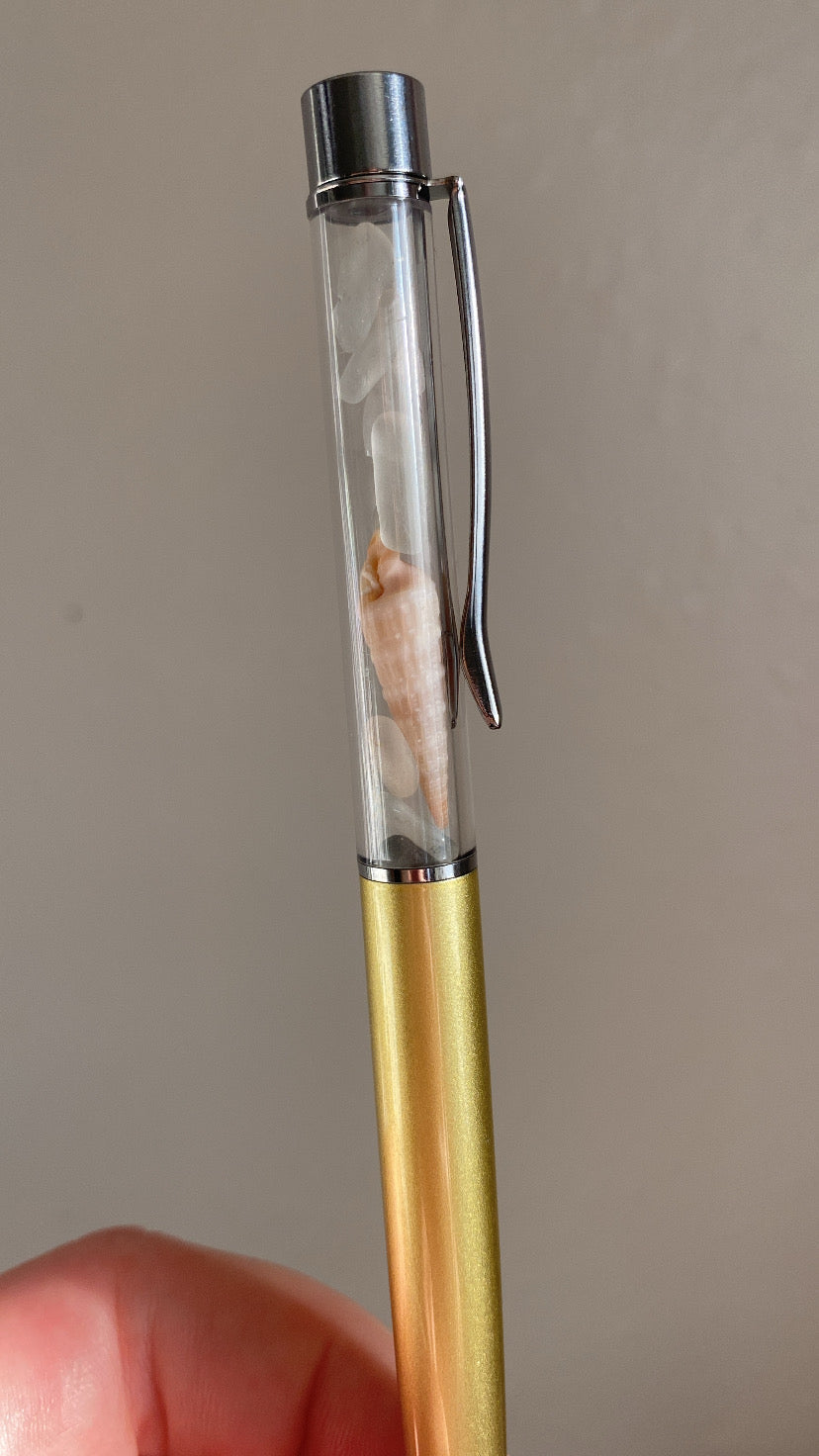 Sea Glass & Shell Pens