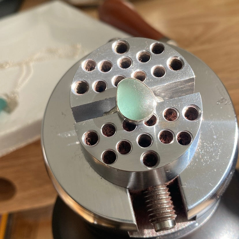 Perfect Sea Foam Sea Glass Statement Ring | One of a Kind | Size 8