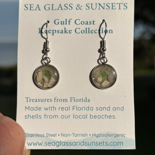 Florida Gulf Coast Sand & Crushed Shell Drop Earrings – Stainless Steel 4