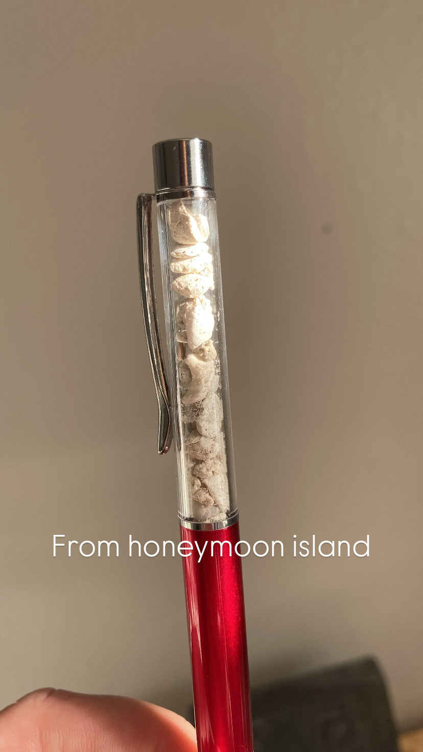 Sea Glass & Shell Pens