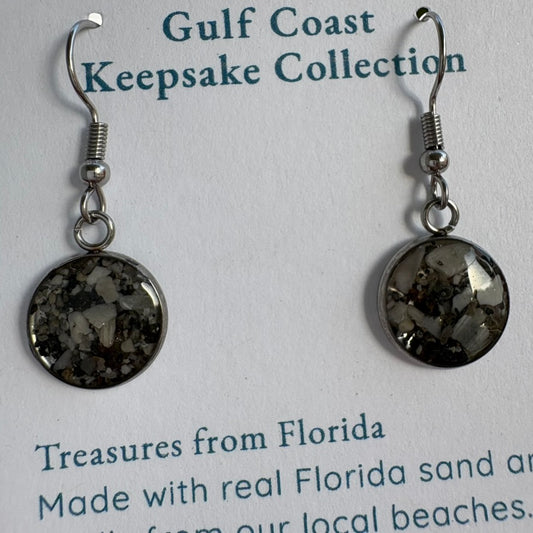 Florida Gulf Coast Sand & Crushed Shell Drop Earrings – Stainless Steel 10