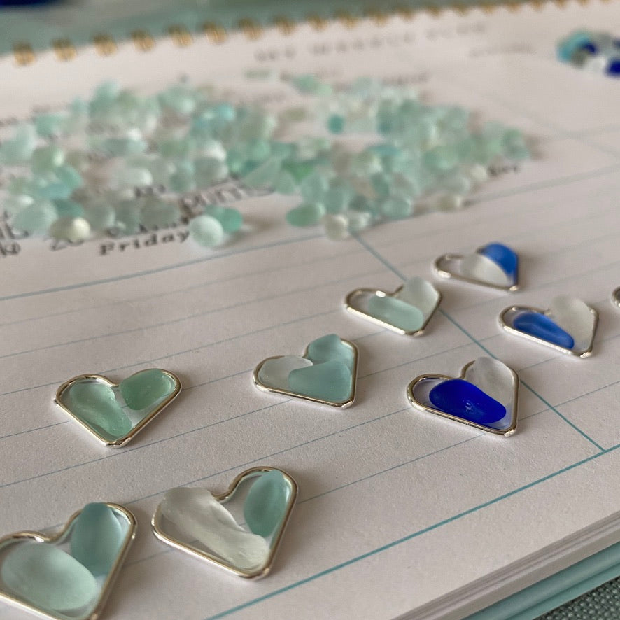Open Heart Sea Glass Necklace