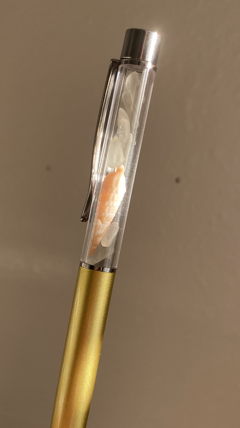 Sea Glass & Shell Pens