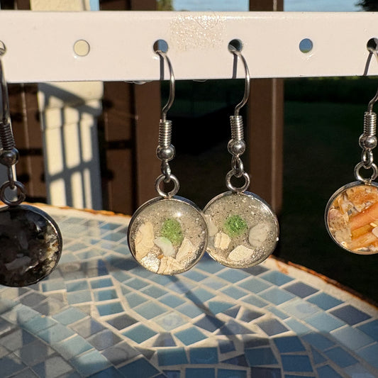 Florida Gulf Coast Sand & Crushed Shell Drop Earrings – Stainless Steel 4