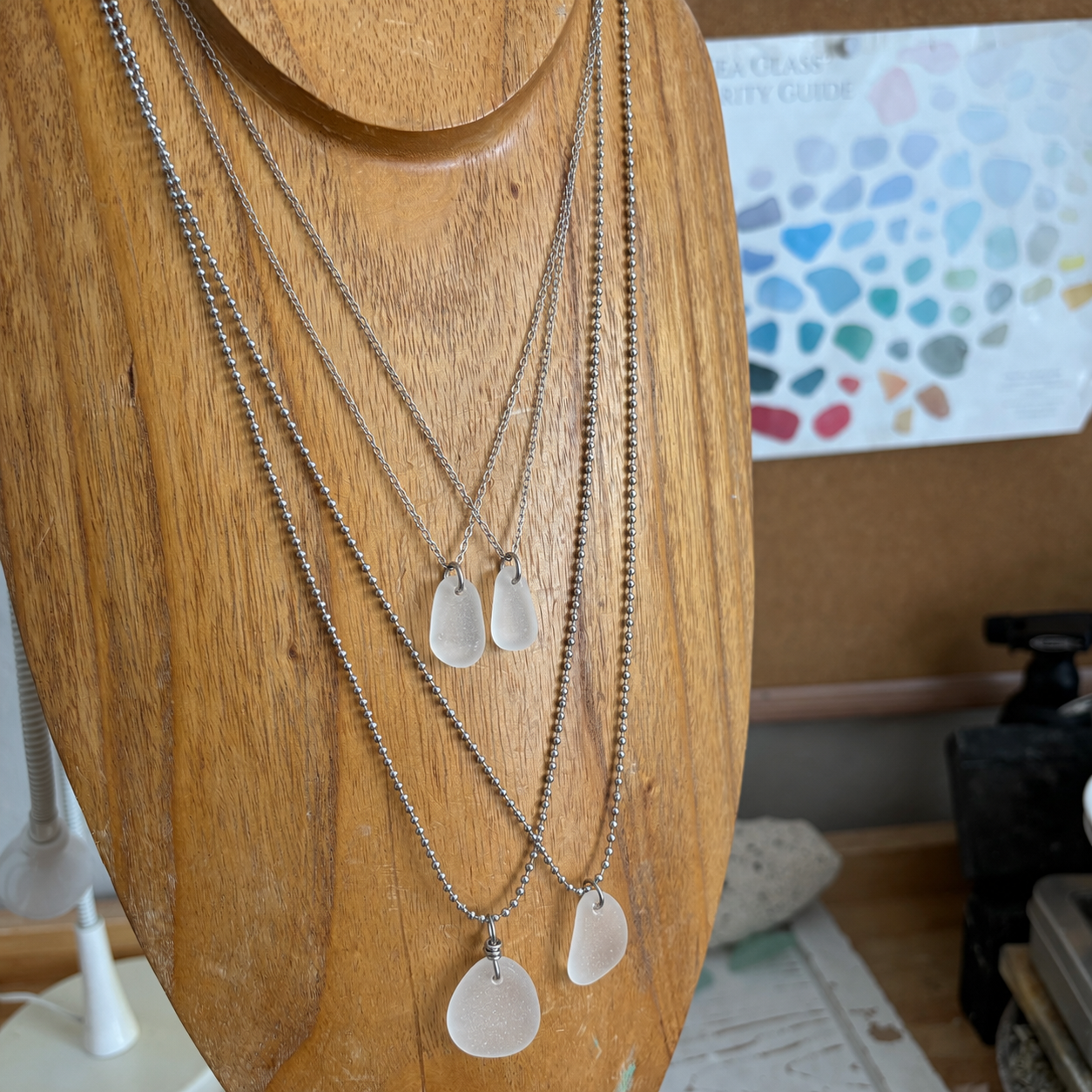 Clear Sea Glass Pendant | Clarity | Purity | New Beginnings
