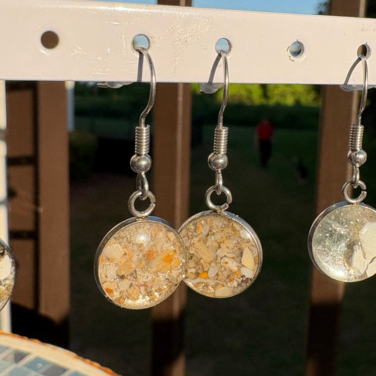 Florida Gulf Coast Sand & Crushed Shell Drop Earrings – Stainless Steel9