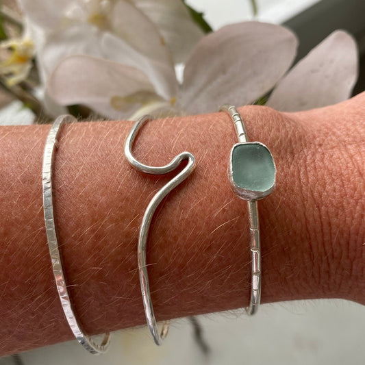 Sterling Silver Wave Cuff Bracelet | Made To Order