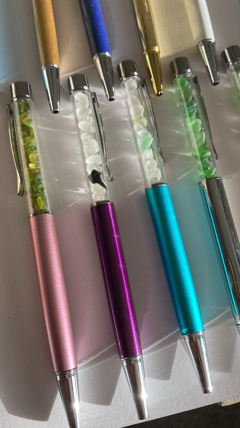 Sea Glass & Shell Pens