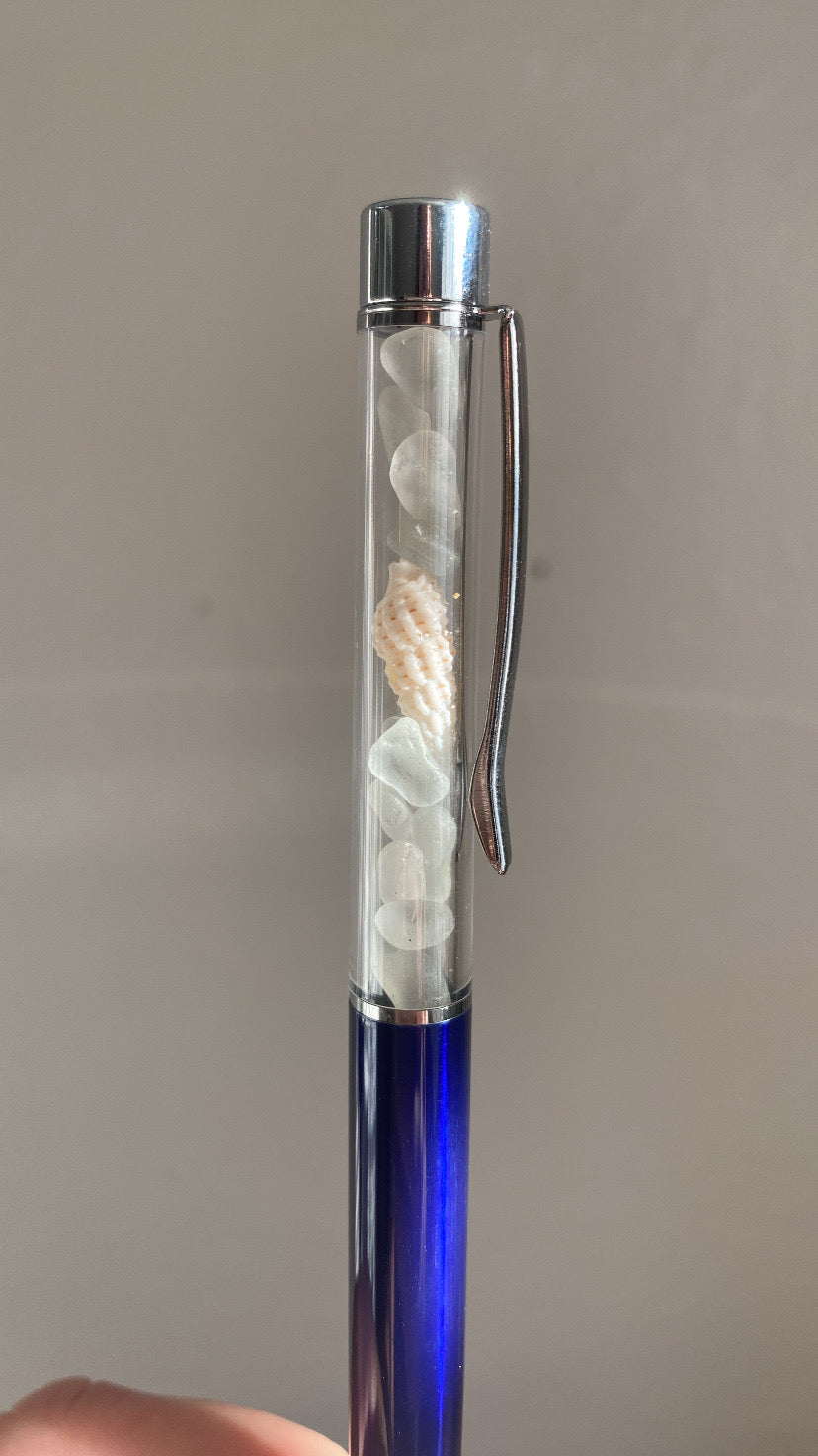 Sea Glass & Shell Pens