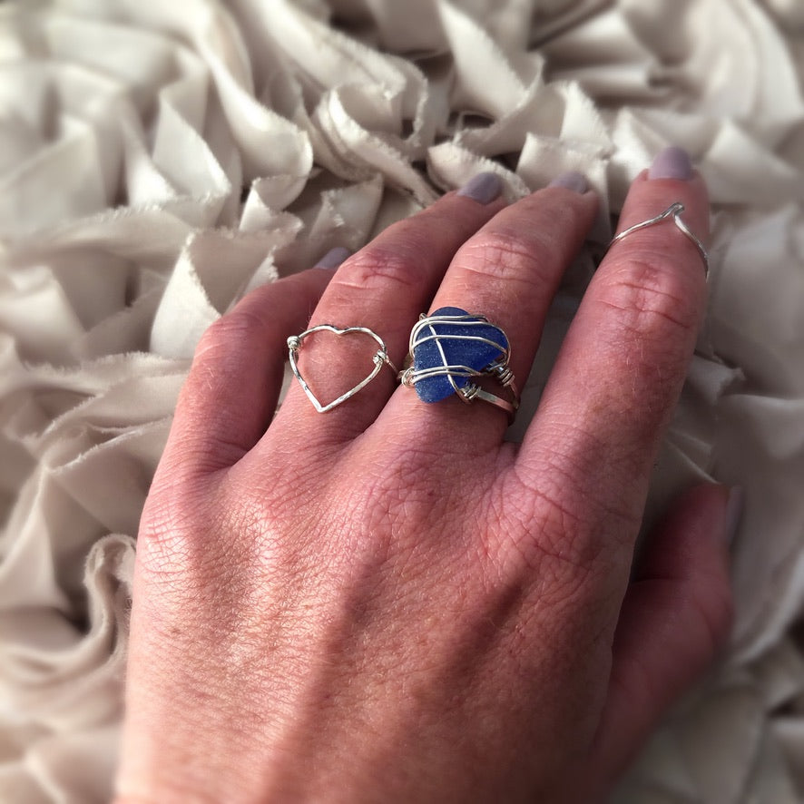 Open Heart Ring | Sterling Silver or Gold Filled
