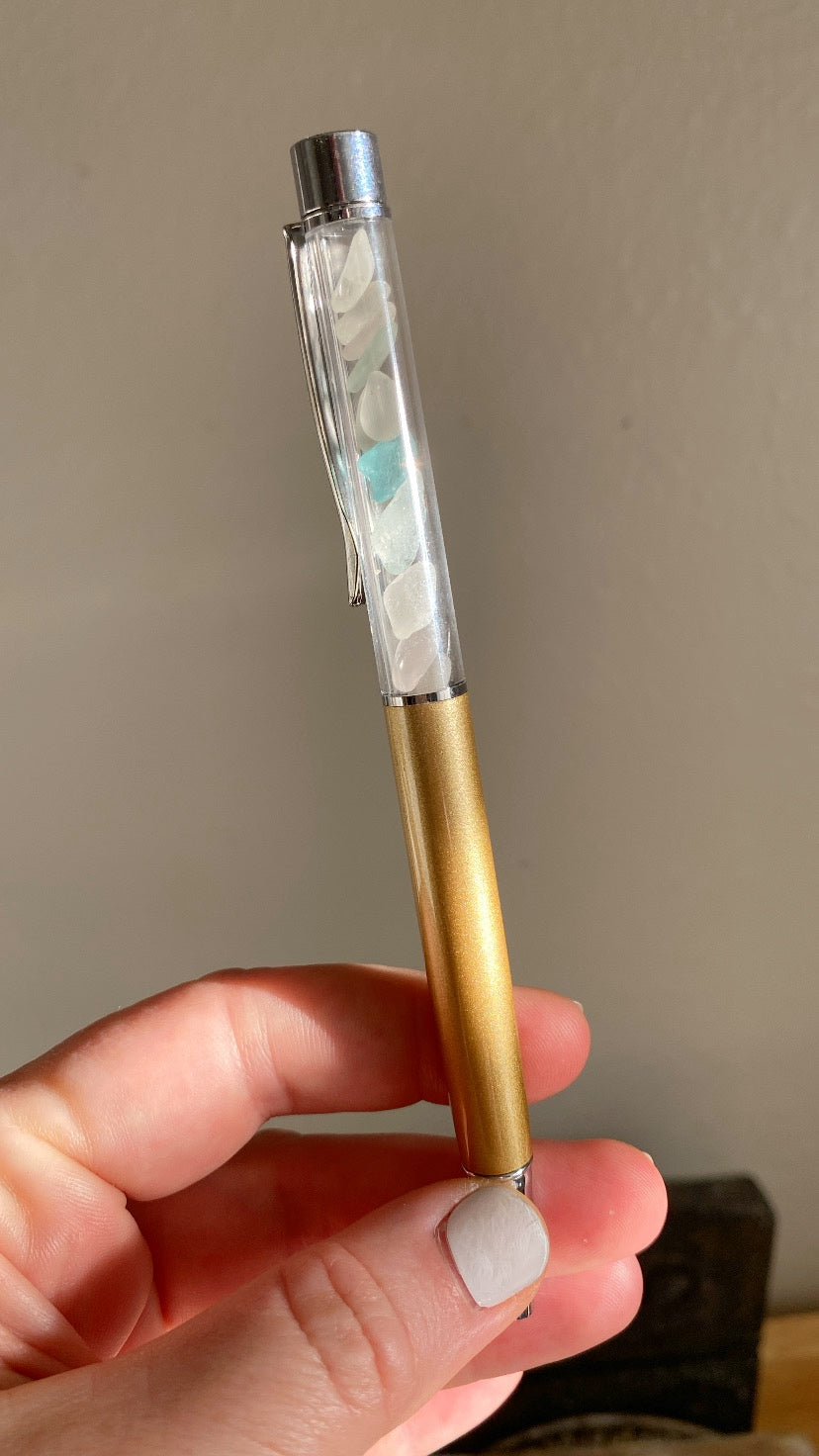 Sea Glass & Shell Pens