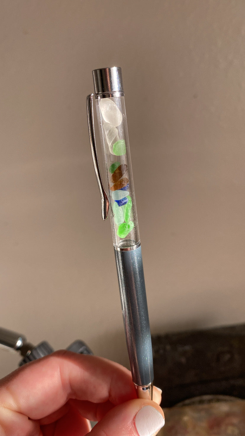 Sea Glass & Shell Pens