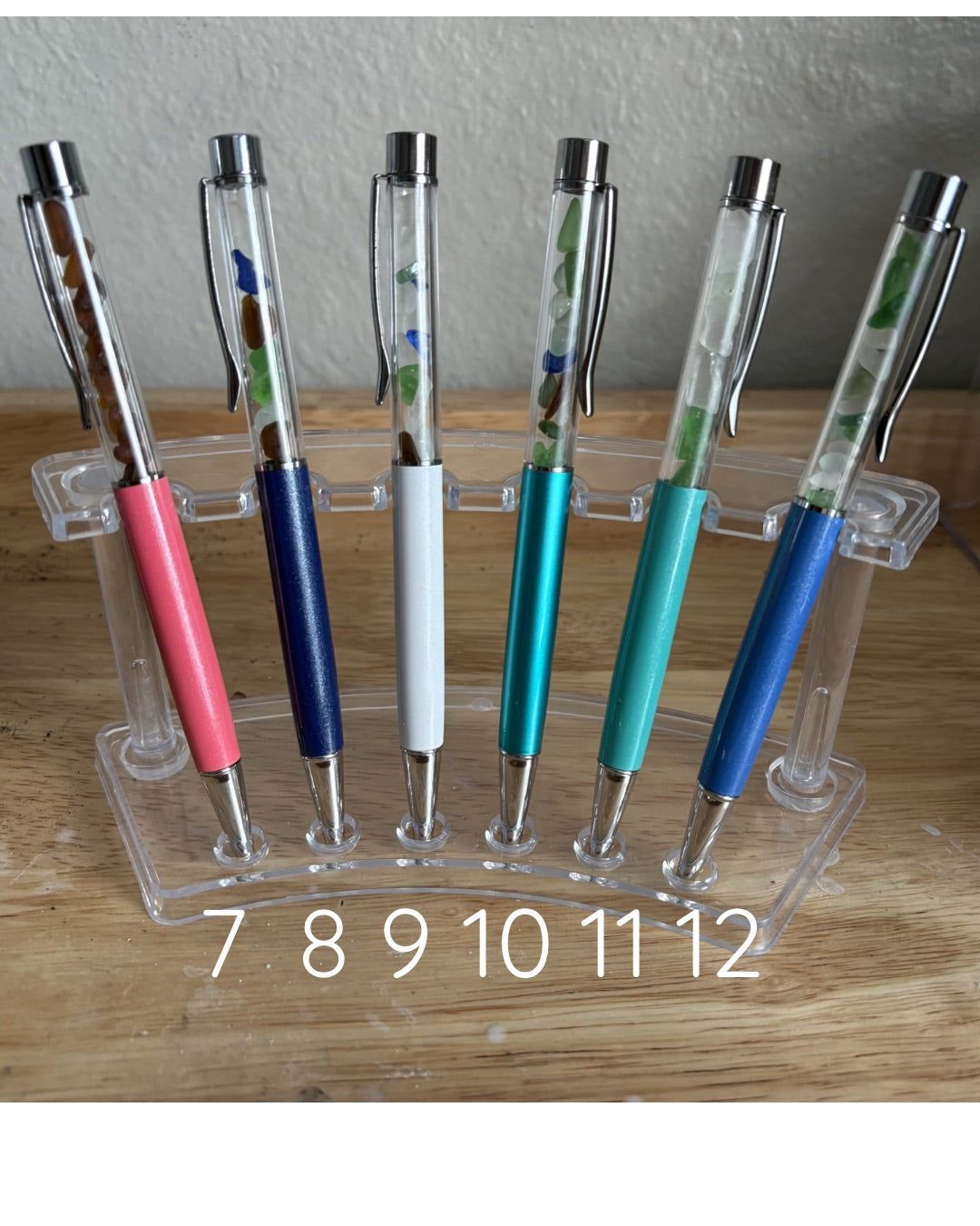 Sea Glass & Shell Pens