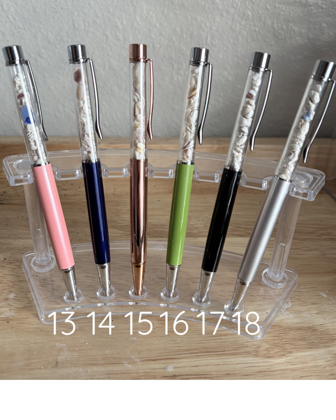 Sea Glass & Shell Pens