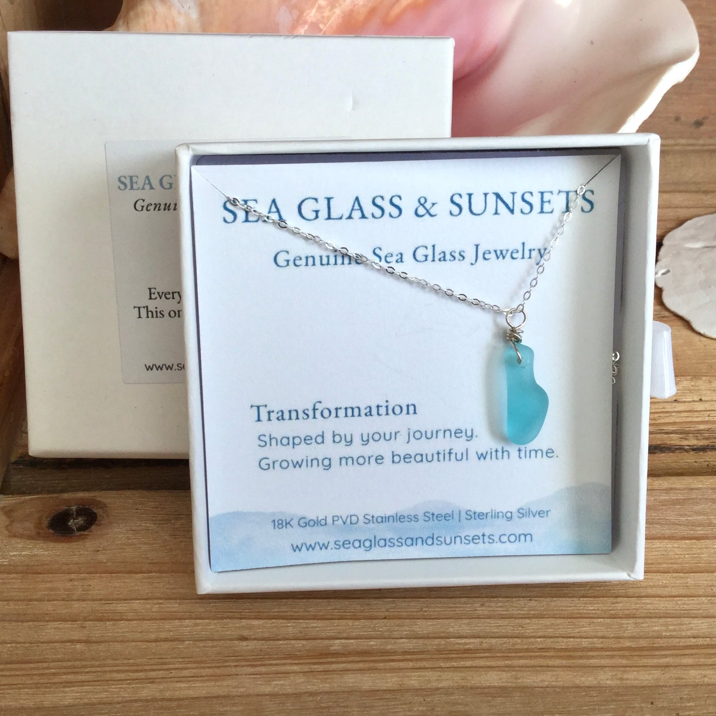 Teal Tide – Rare Organically Shaped Sea Glass Anchor Necklace