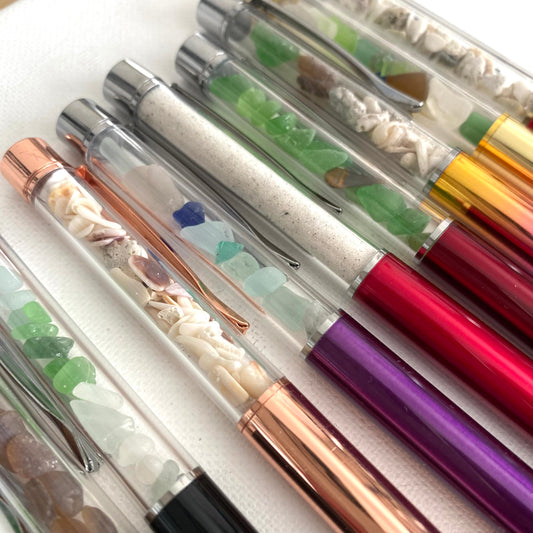 Sea Glass & Shell Pens