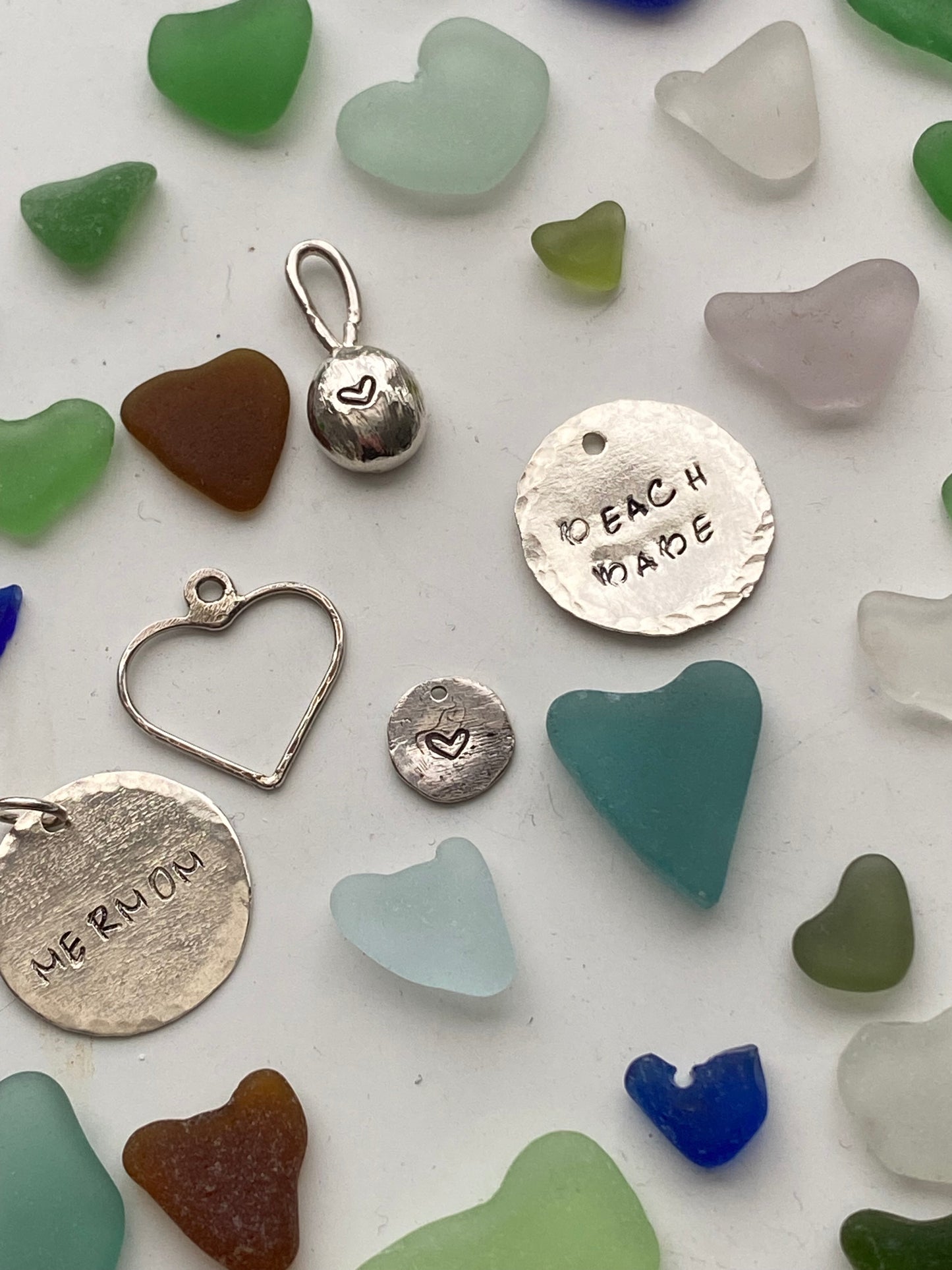 Teal Heart Sea Glass Necklace | One of a Kind