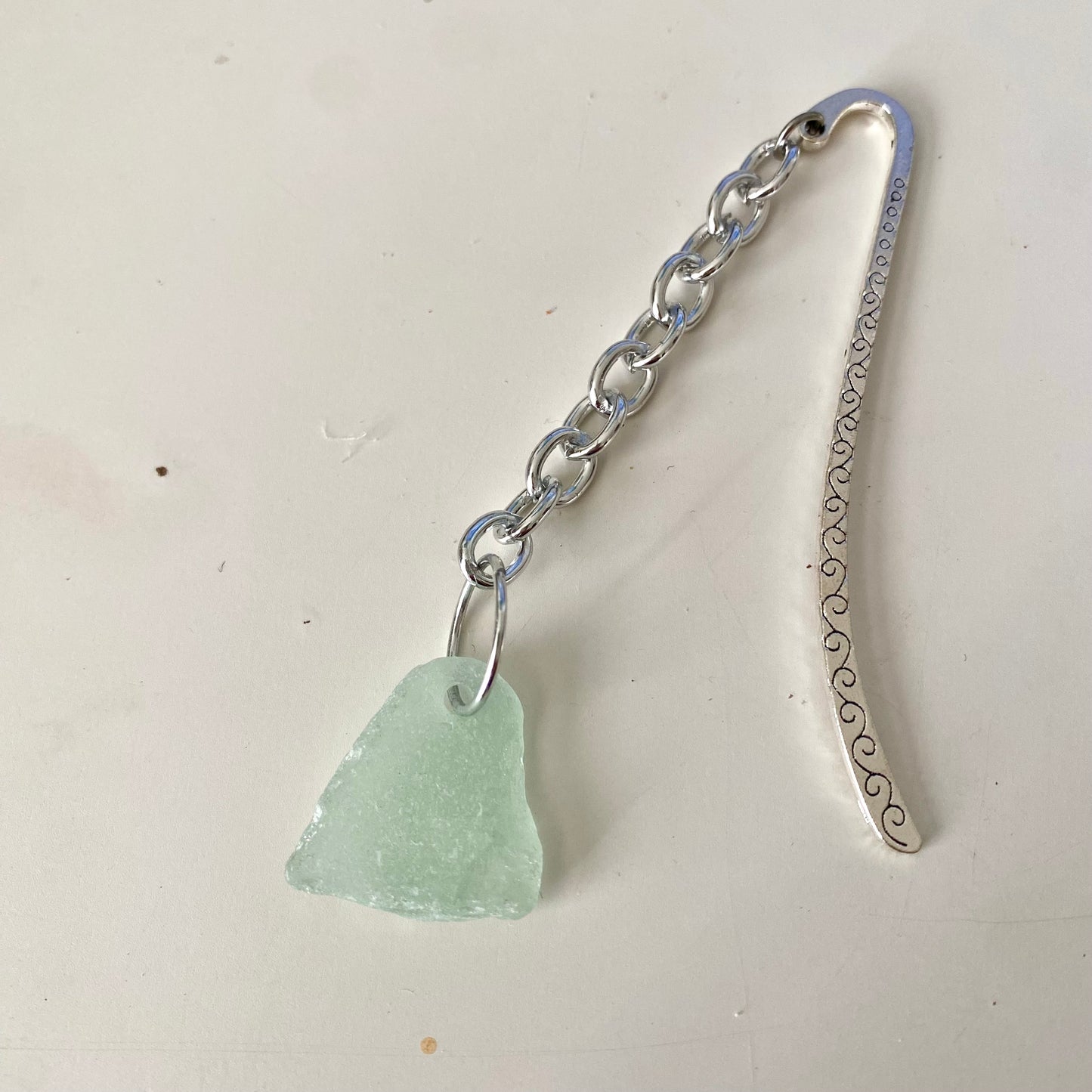Authentic Sea Glass Bookmark – Handmade Ocean Tumbled Sea Glass, Book Lover Gift