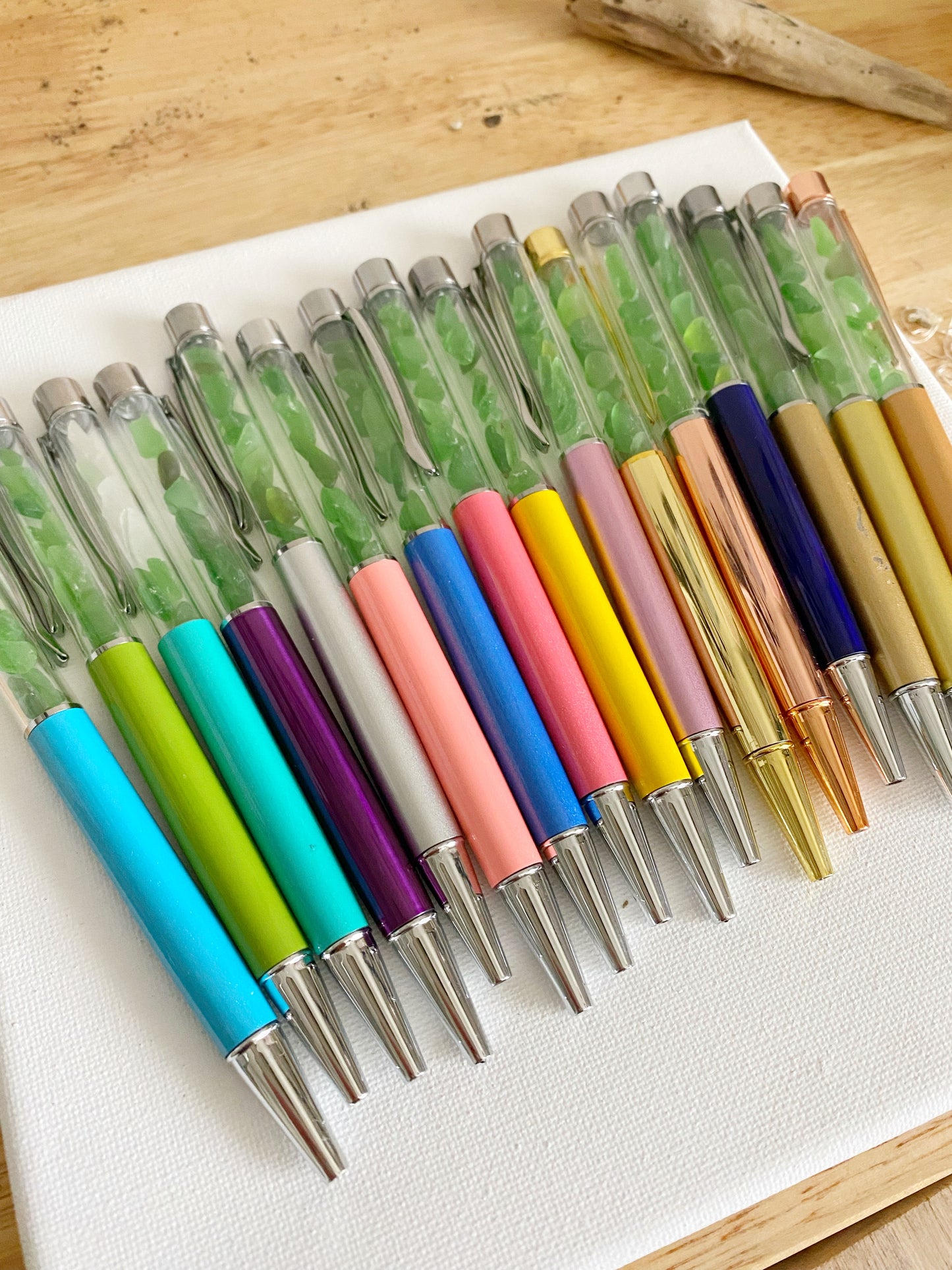 Sea Glass & Shell Pens  (The St. Patrick's Day Collection)